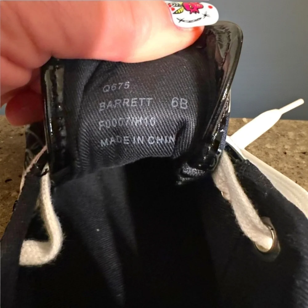 Coach Poppy Black, White and Red Sneakers W-6 EUC - Picture 8 of 12